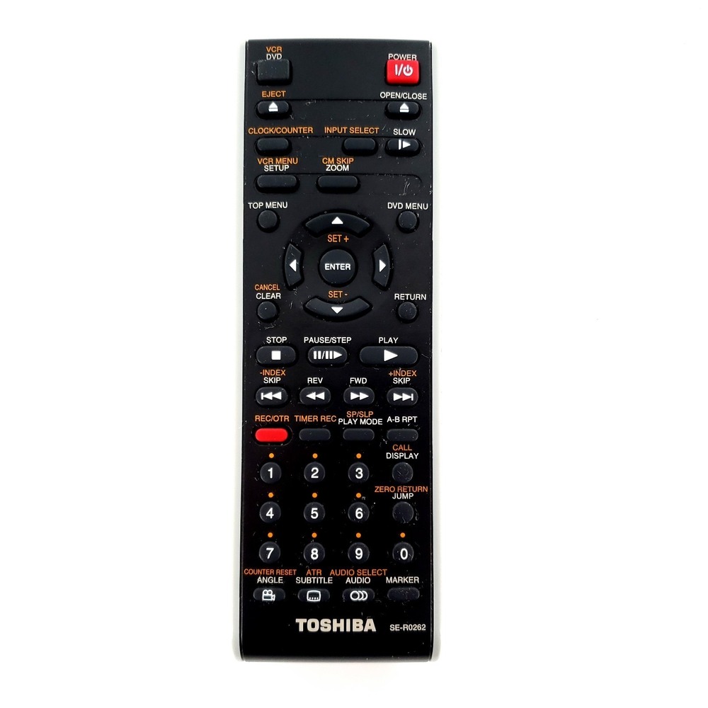 Genuine Toshiba SE-R0262 DVD/VCR Remote Control for SDV-295 SDV-596 Tested Works